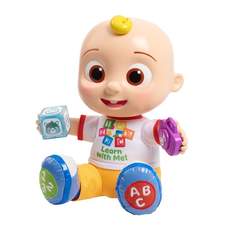Poupée de JJ d'Apprentissage Interactif CoComelon avec Sons et Lumières, et Musique pour Encourager à Reconnaître les Lettres, les Nombres et les Couleurs