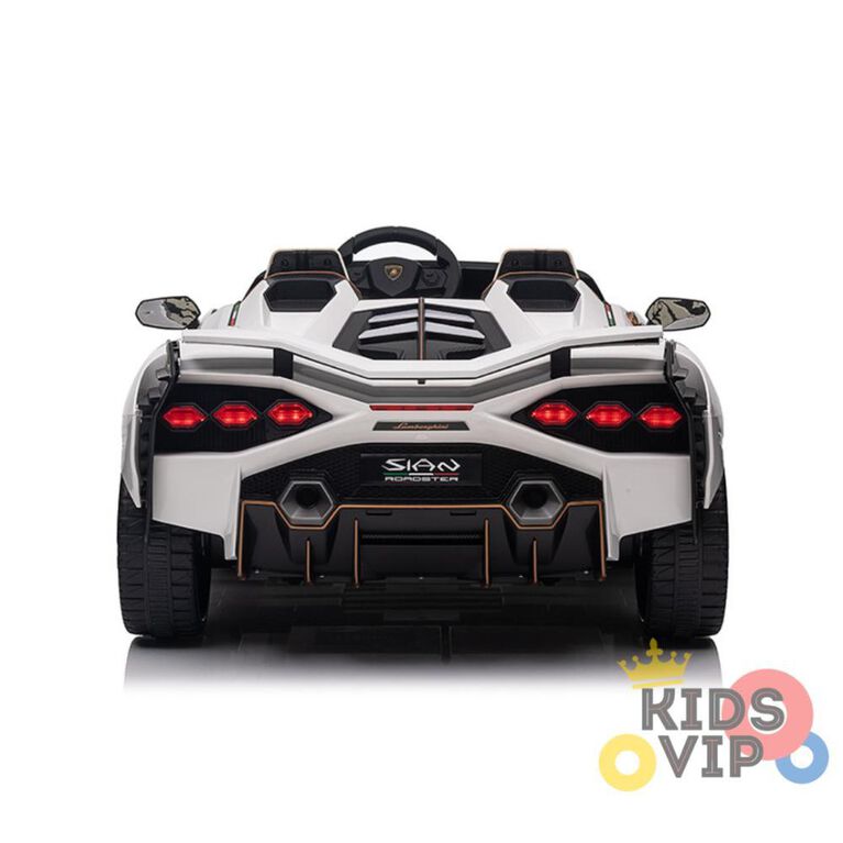 KIDSVIP Licensed 2-Seater Lamborghini Sian 4X4 24V Ride-On Car For Kids w/ RC - White