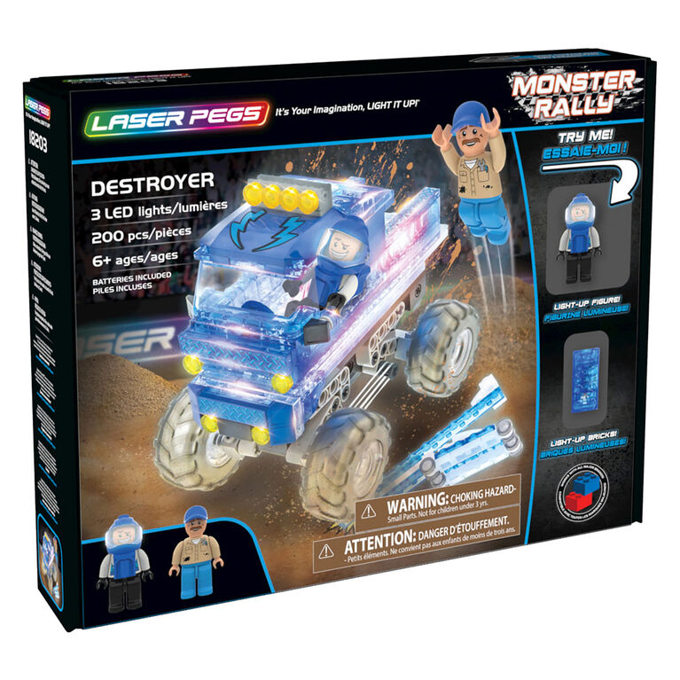 Collection Rallye Monster de Laser Pegs - Destroyer