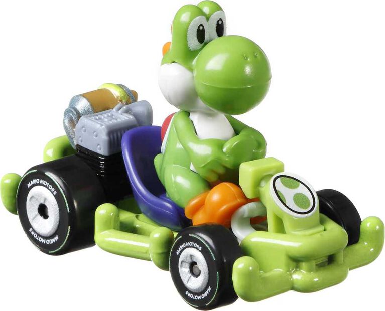 Hot Wheels MarioKart Yoshi with Pipe Frame Kart