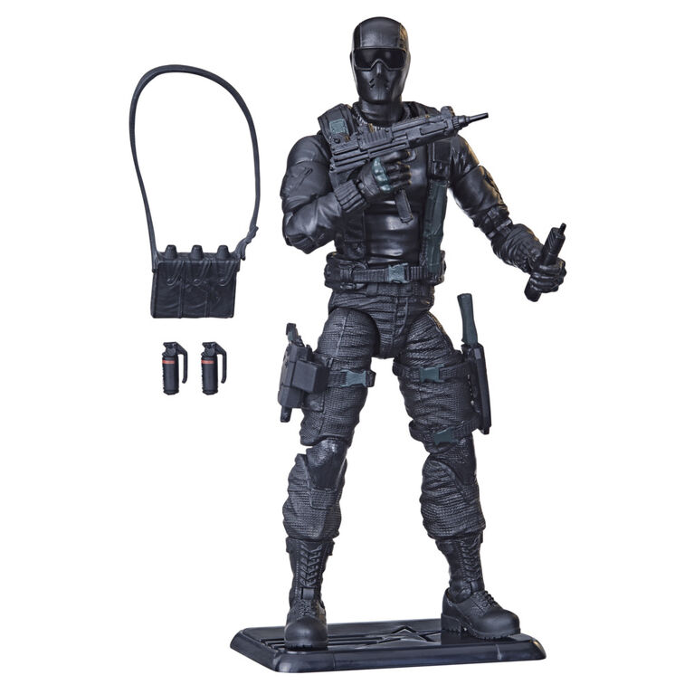 G.I. Joe Classified Series Snake Eyes 6" Action Figure Collectible Toy with Multiple Accessories, Classic Package Art