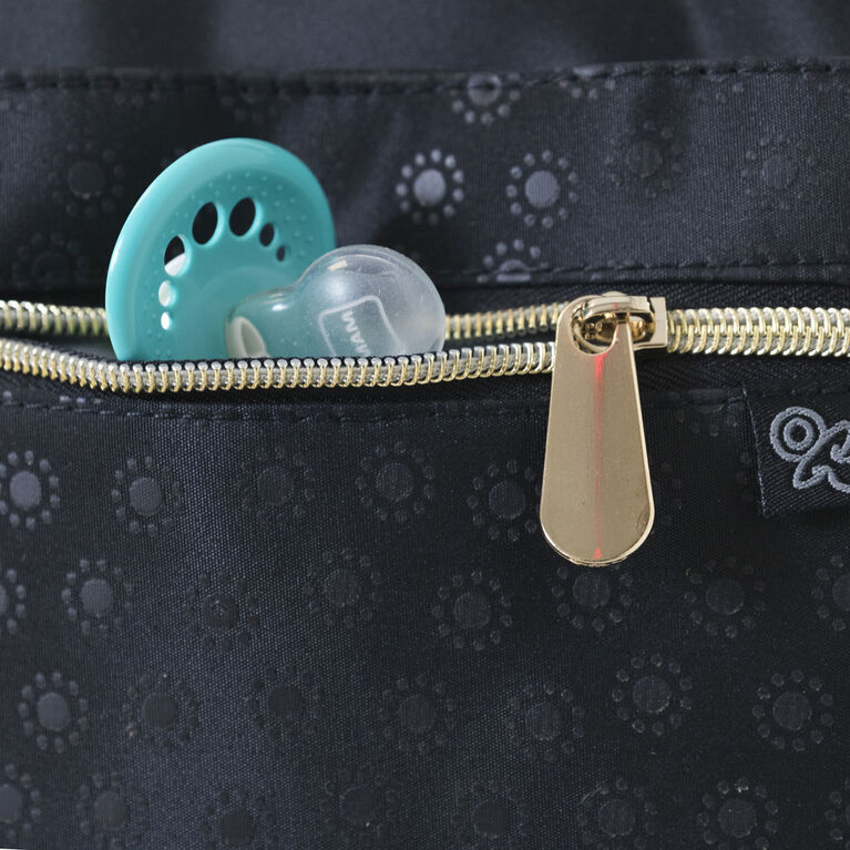 Sac à langer Fisher Price Hobo, noir avec bordure dorée