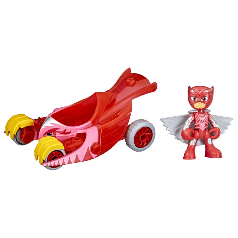 Pyjamasques Animal Power, Astro-Hibou, véhicule et figurine articulée Bibou - Édition anglaise