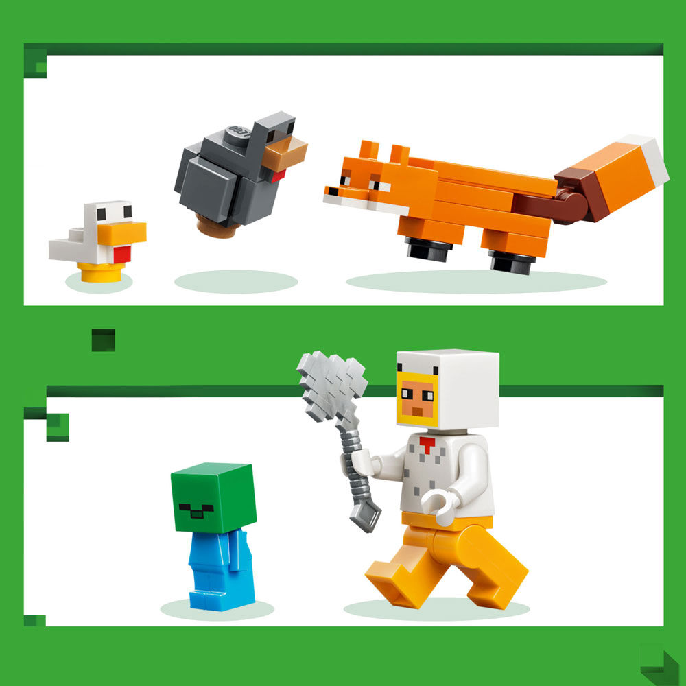 LEGO Minecraft Chicken Farm Building & Pretend Play Toy for Boys, GIrls, & Kids, Ages 7+ - 21585