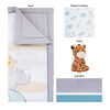 Sammy & Lou 4 Piece Crib Bedding Set - Safari Babies