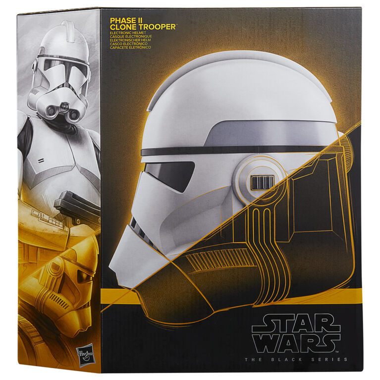Star Wars The Black Series Phase II Clone Trooper Premium Electronic Helmet, The Clone Wars Collectible
