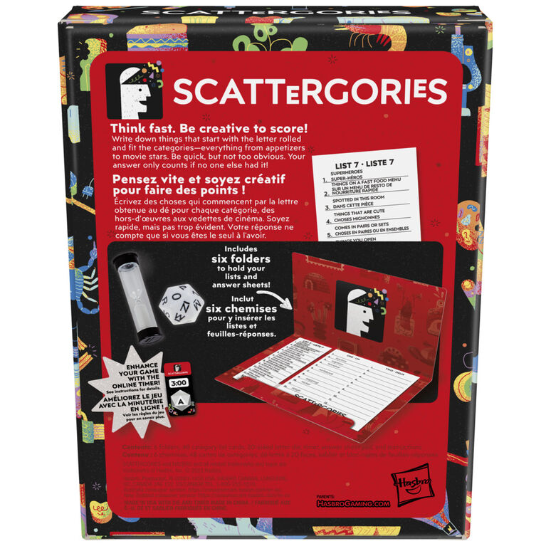 Classic Scattergories Game, Party Board Game for 2+ Players