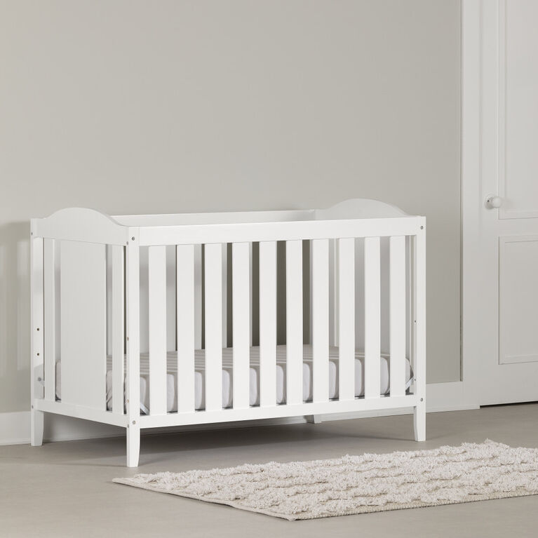 Reevo Lit de bébé 3 en 1 convertible Blanc solide