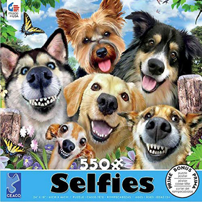 Ceaco Selfies Dog Delight Puzzle 550 Pieces