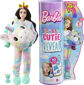 Barbie-Poup&eacute;e Cutie Reveal S&eacute;rie Fantasy-Costume de licorne