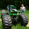 Monster Jam, Official Mega Grave Digger All-Terrain Remote Control Monster Truck, Over 2 Ft. Tall, 1:6 Scale