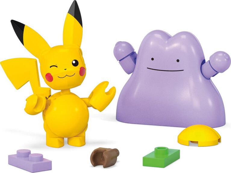 MEGA Pokémon Poké Ball 2-Pack Building Toy Kits with 2 Action Figures (42 Pieces)