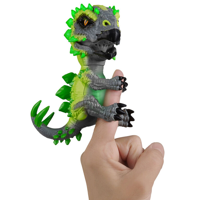 Untamed Radioactive Stegosaurus - Whiplash (Green)- Interactive Toy