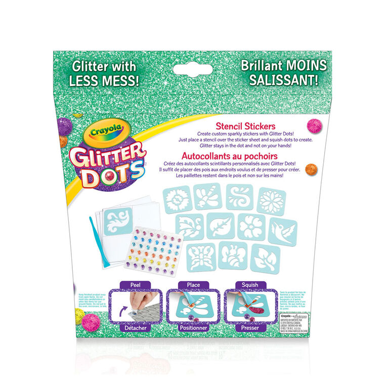 Crayola Glitter Dots Stencil Stickers Kit