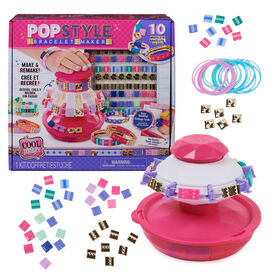 Cool Maker PopStyle Bracelet Maker, 170 superbes perles, 10 bracelets, rangement, coffret de fabrication de bracelets d'amitié, jouets d'art et de loisirs créatifs