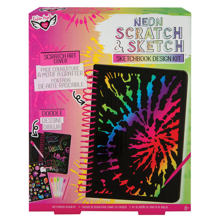 NEON Scratch & Sketch Sketchbook Design Kit Toys R Us Canada