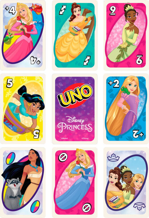 UNO Disney Princesses Matching Card Game, 112 Cards