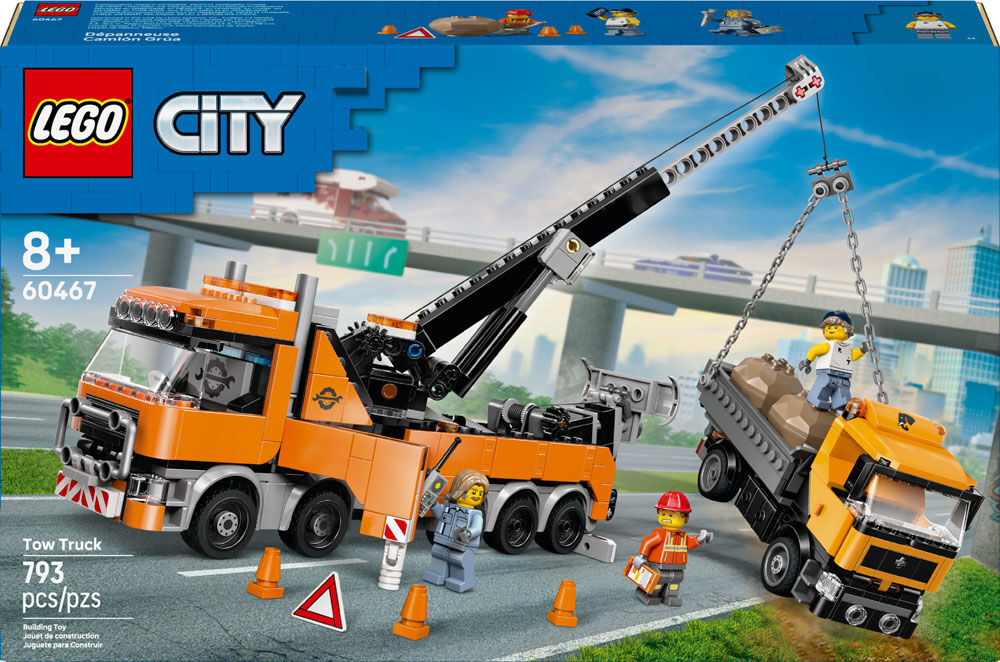 LEGO City Heavy-Duty Recovery Tow Truck with Crane Building Toy for Kids, Ages 8+ - 60467