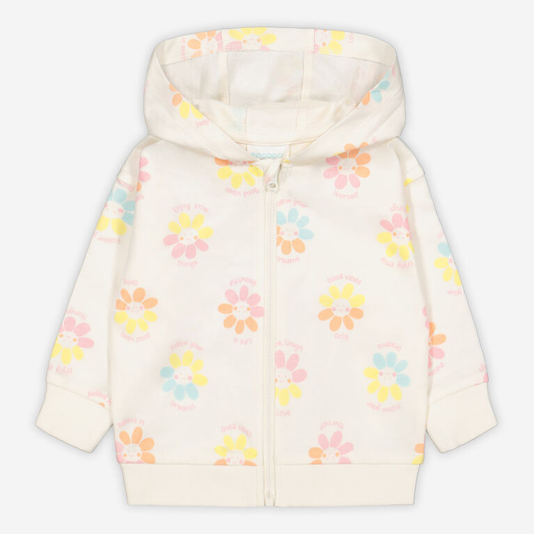 Rococo Zip Hoody Floral 2-3
