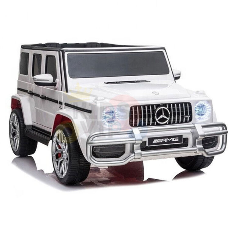 KidsVip 24V Kids & Toddlers Mercedes G Series 4WD Ride on car w/Remote Control - White - English Edition