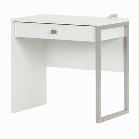 Interface Desk with 1 Drawer Pure White