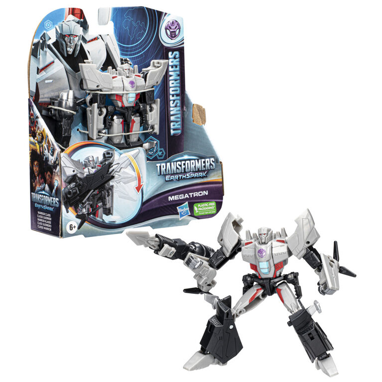 Transformers EarthSpark, figurine Megatron classe Guerrier de 12,5 cm, jouet robot