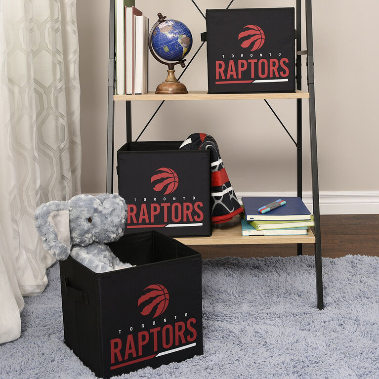 NBA Toronto Raptors Foldable Storage Basket Bin Containers (Pack of 3)