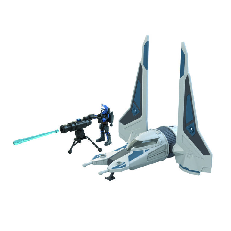 Star Wars Mission Fleet, Gauntlet Starfighter, Siège de chasseur stellaire, figurine Bo-Katan de 6 cm et véhicule
