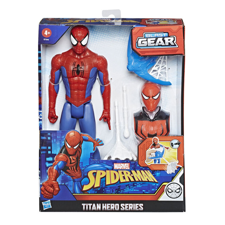 Marvel Spider-Man Titan Hero Series Blast Gear - Figurine Spider-Man de 30 cm