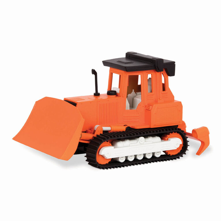 DRIVEN by Battat Micro Bulldozer Small Orange Toy Construction Vehicle