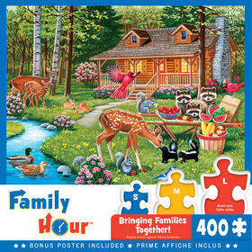 Family Hour 400 Piece EZ-Grip Puzzle - "Creekside Gathering"