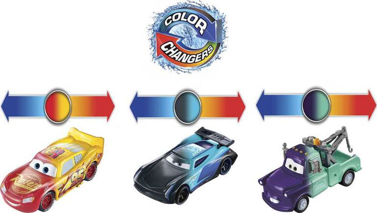Mattel Disney Pixar Cars Transforming Truck & Toy Car Playset, Color  Changers Paint Shop Mack with Detachable Cab, Color Change Lightning  McQueen 