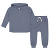 Gerber Childrenswear - Ensemble 2 pièces avec sweat à capuche et pantalon de jogging en tricot gaufré bleu pour tout-petits garçons 2T