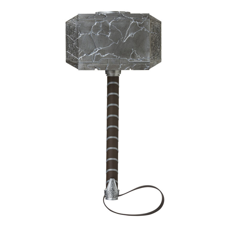 Marvel Legends Mighty Thor Mjolnir Premium Electronic Roleplay Hammer with lights and sound FX, Mighty Thor Love and Thunder Roleplay Item