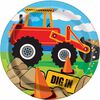 Construction Party 7" Plates, 8 pieces - English Edition
