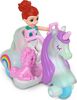 Polly Pocket Micro-poupée, véhicule à 3roues en métal, mini-licorne