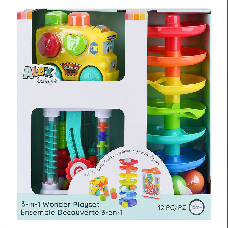 ALEX - Baby Wonder Playset 3 En 1