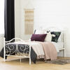 Summer Breeze Lit de métal plateforme complet Simple Blanc solide