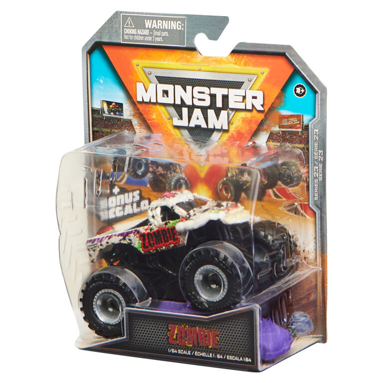 Monster Jam, Official Zombie Monster Truck, Die-Cast Vehicle, World Finals Series, 1:64 Scale