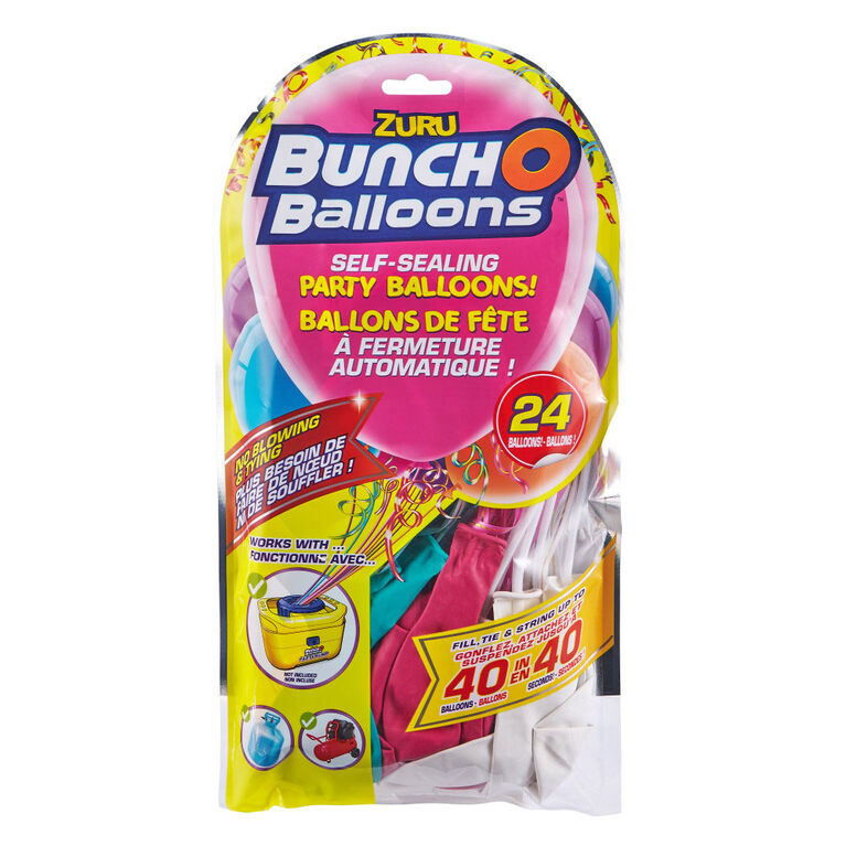 Bunch O Balloons 24x 11 Inch SelfSealing Latex Party Balloons (Pink