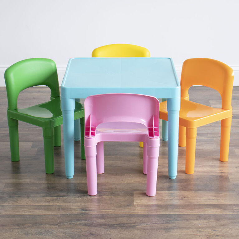 Table et 4 chaises en plastique légères pour enfant Humble Crew