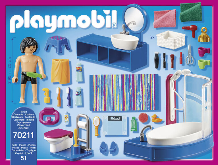 Salle de bain avec baignoire  - Playmobil