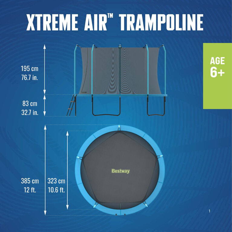Bestway 12' x 9'1" Xtreme Air Trampoline