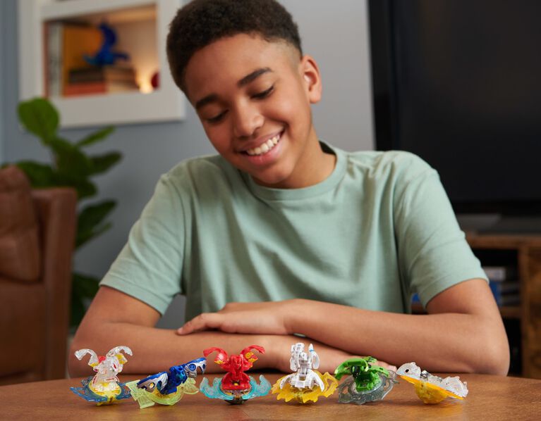 Bakugan Battle 5-Pack, Special Attack Nillious, Mantid, Bruiser, Octogan, Trox; Customizable, Spinning Action Figures