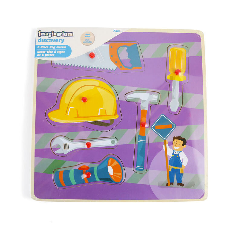 Imaginarium Discovery - 6 Piece Peg Puzzle Assortment - Construction