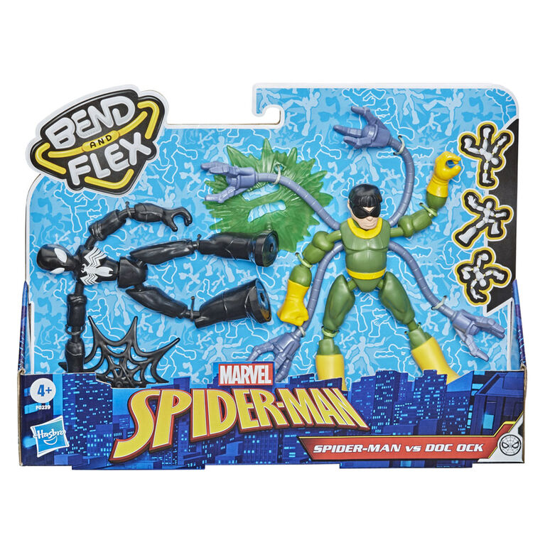 Marvel Spider-Man Bend and Flex - Spider-Man en costume noir Vs Doc Ock