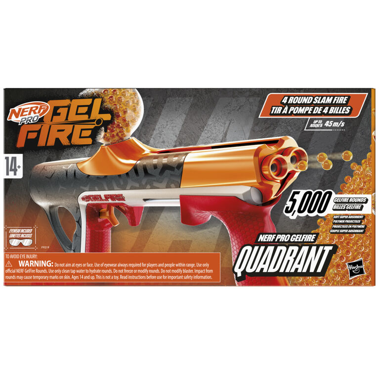 Nerf Pro Gelfire Quadrant Blaster and 5,000 Gelfire Rounds