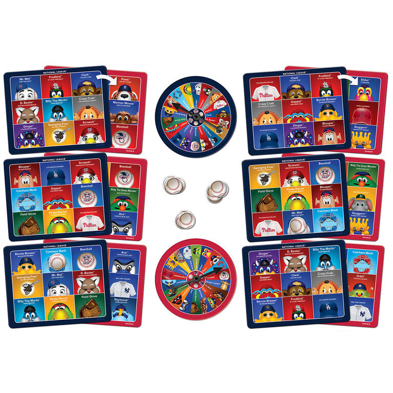 Masterpieces Puzzle Company MLB League Mascots Bingo jeu de plateau - Édition anglaise