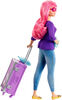 Barbie Daisy Doll, Pink Hair, with Kitten, Guitar, Opening Suitcase, Stickers and 9 Accessories