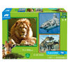 3 Puzzles- Lion. Requin. Dinosaures